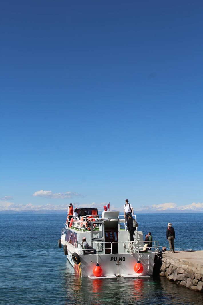 Ferry boat on lake Titicaca